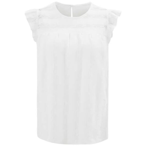 Women's Lace Slim Flying Sleeve Top - Image 7