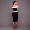 European Station Sexy Off-the-shoulder Slim-fit Sheath Dress - Image 4