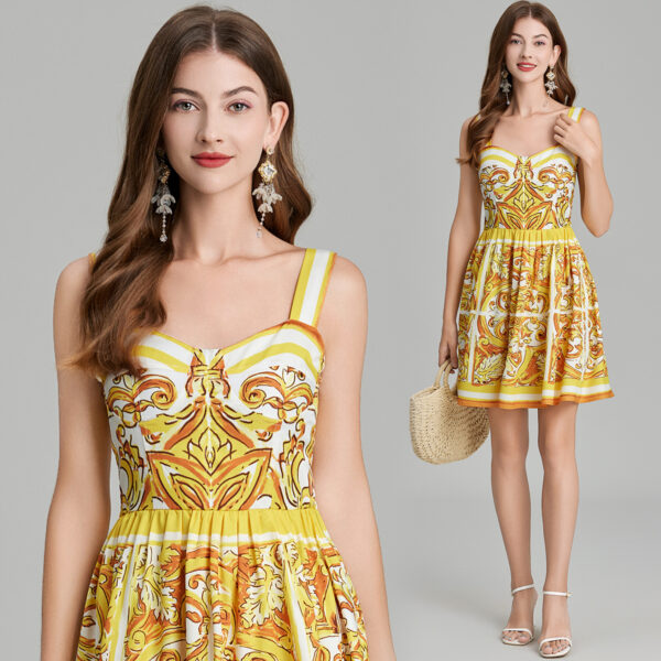 Sweet Style Printed Camisole Dress - Image 4