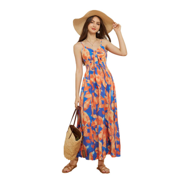 Bohemian Printing Slip Dress Vacation - Image 7